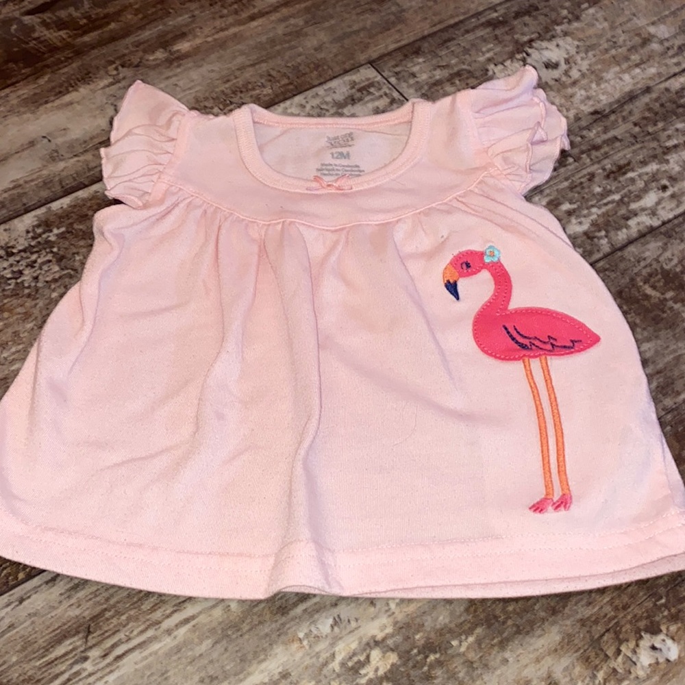 pink flamingo girl top